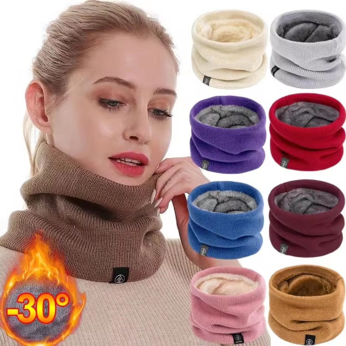 Winter Headband Fleece - Solido inverno peluche silenziatore di lana