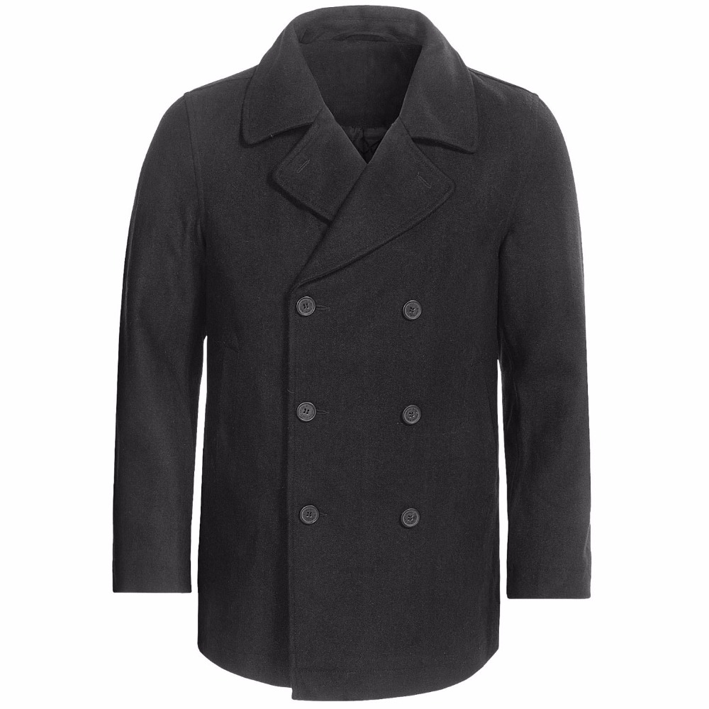 Custom Made Carbone grigio Pea - Wool Coat Peacoat recensione e prezzo