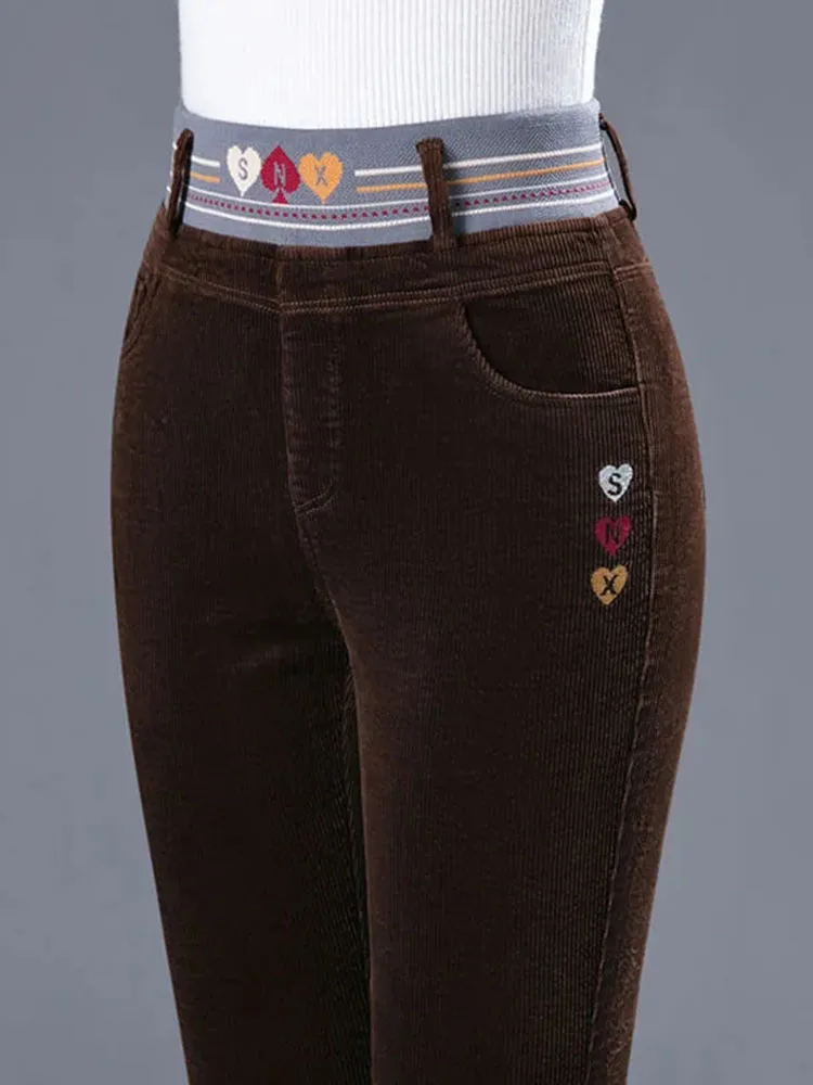 Inverno addensare peluche fode - Corduroy Pant Warm recensione e prezzo